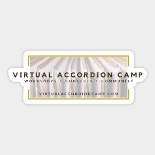 Virtual Accordion Camp (logo with tag) Sticker